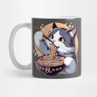 Cute Anime Ramen Cat Mug